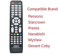 Huayu Universal LCDLED TV Remote Control compatible Pensonic Starcrown Prestiz Hanabishi MyView Devant Coby need to set