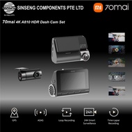 70mai A810 Global 4K 60FPS Sony Starvis HDR Dual Channel Front Back Dual Lens Dashcam Car Camera Das