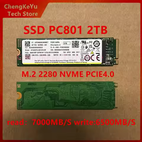 New For Hynix PC801 2T 1T 512G NVMe Protocol Solid State Drive M.2 2280 PCIE4.0 Notebook Desktop PS5