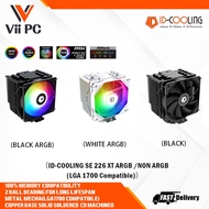 ID COOLING SE 226 XT ARGB SNOW BLACK 220W TDP CPU COOLER | 6 HEATPIPE TOWER LGA 1700 COMPATIBLE MOUN
