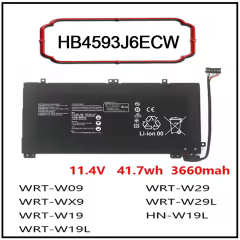 HB4593J6ECW Li-ion Laptop Battery for Huawei MateBook 13 I7 2020 WRT-W19 WRT-WX9 WRT-W19L WRT-W29 HN