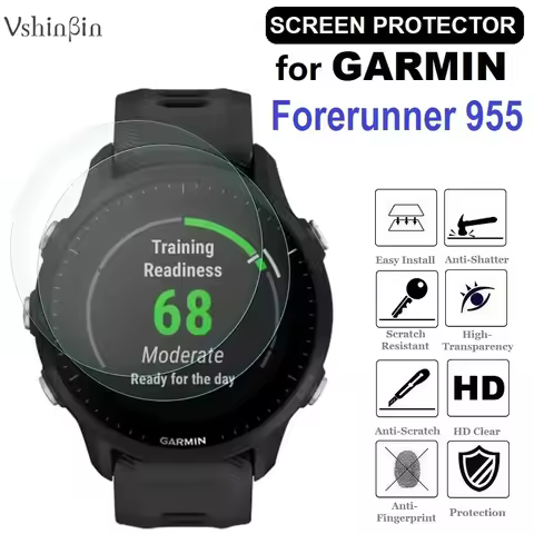 5PCS Screen Protector for Garmin Forerunner 955 Solar Smart Watch Tempered Glass Scratch-Proof Prote