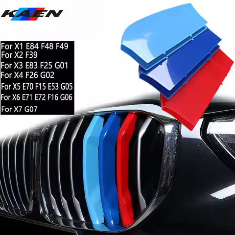 3Pcs Car Grille Trim Strip For BMW X1 X2 X3 X4 X5 X6 X7 E84 F48 F49 F39 E83 F25 G01 F26 G02 E70 F15 