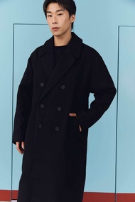 UMORE.FOR.MEN ✨พร้อมส่ง Jerny wool coat ทรงคอวี ผ้าหนา น้ำหนักเบา