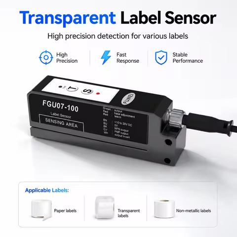 Sensor Capacitive Slot FGU07-100 Photoelectric Eye Clear Label Detection Sensor for Labeling Machine