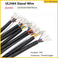 UL2464 สายสัญญาณ  26AWG 2 3 4 5 6 7 8 9 10 Core PVC ฉนวน Sheath Power Control Line โคมไฟไฟฟ้าทองแดงส