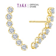 TAKA Jewellery Cresta Diamond Earrings 9K
