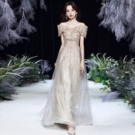 EAGLELY 2026 New Evening Dress For Women Elegant High End Banquet Dress Glamorous Dinner Gown Bling
