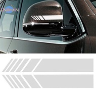 [LinshanS] 2pcs Car Racing Stripe Stickers Rearview Mirror Reflective Vinyl Decals Decoration Fashion Car Styling Waterproof Sticker [NEW]