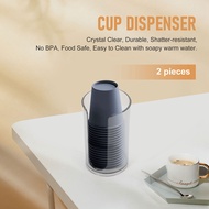 Plastic Disposable Paper Cup Dispenser Storage Holder, Plastic Mouthwash Cups Dispenser Cup Holder f