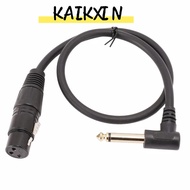 KAIKXIN 3Pin XLR Female To 6.35mm Male Mono Cable, Flexible Plug and Play Balanced XLR Female to 1/4