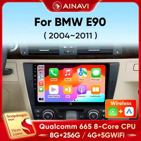 Ainavi Car Radio For BMW 3 Series E90 E91 E92 E93 Multimedia Player Wireless Android 13 Auto Carplay