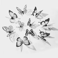 Sticker simulation butterfly wall decoration household products doors windows 3D hollow 18PCS DIY