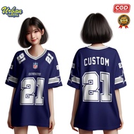 【Custom Name & Number】2025 Hot Trend  digit Casual Loose Jersey Custom Name Baju Jersey Perempuan Fu