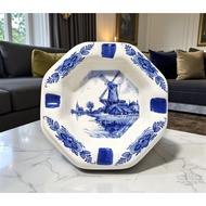 Vintage Made in Holland Delft Blue Hand Painted Ashtray