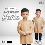 I.P Muslim❤️2025 KHAKI Baju Kurta BUDAK Soft Cotton SlimFit /Free Butang/Size 0-14/Baju Raya Keluarg