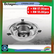 Octagonal 32cm Rotatable Lifting Pot/periuk serbaguna/ steamer pot /family use/retaurant etc