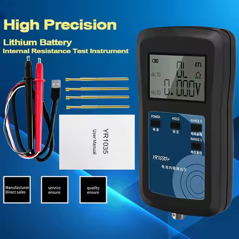 YR1035+ Lithium Battery Internal Resistance Tester 4-Wire High Precision Battery Tester Resistance T