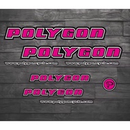 Old Polygon font Decal sticker