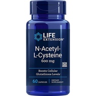 Life Extension N-Acetyl-L-Cysteine 600mg 60 Vegetarian Capsules