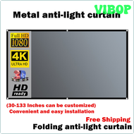 VIBOP Projector Screen 16:9 Metal Anti Light Curtain Reflective Fabric Cloth For YG300 XGIMI H3 HALO Mogo Xiaomi DLP Projector ABEPV