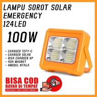 Best Selling LED SOLAR CELL Emergency Spotlight 50w -100w battery and solar C LAMP SALE