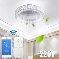 [IN STOCK]50CM Remote Control Bedroom Decor Ventilator Lamp Air Invisible Silent Smart LED Ceiling Fan Fans with Lights