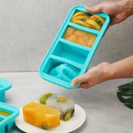 2/4/6 Grid Ice Cube Mold Giant Storage Silicone Ice Cube Mold with Lid Freezer Tray