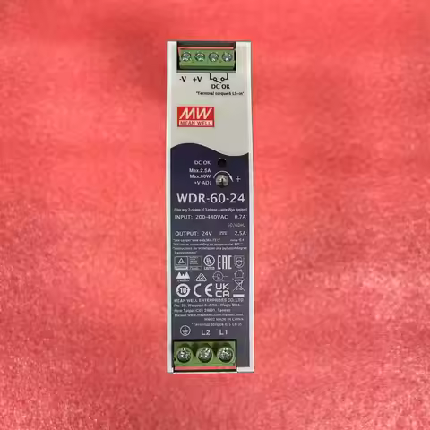 MEAN WELL WDR-60 Guide rail Switching power supply 12V/5V/48V/24V 60W Ultra Wide Input Industrial DI