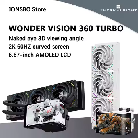 Thermalright WONDER VISION 360 TURBO All-in-one 360MM Water Cooler 6.67inch AMOLED LCD 2K 60HZ Curve