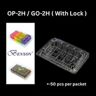 OP-2H GO-2H Bekas Kuih 2H op2h go2h Disaposable Tray Transparent Clear Box Kuih