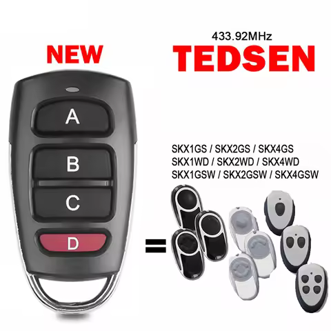 TEDSEN SKX1GS SKX2GS SKX3GS SKX1WD SKX2WD SKX3WD SKX1GSW SKX2GSW SKX3GSW Garage Remote Control 433MH