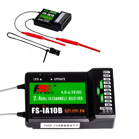 Flysky FS-iA10B 2.4G 10CH 10 Channels Receiver FS IA10B for Transmitter FS-I10 FS-I6S FPV RC Helicop