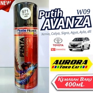 Cat Pilox Putih Avanza Xenia Penta White W09 Toyota Avansa Daihatsu Senia Calya Sigra Agya Ayla Velo