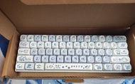 藍白配色rgb茶軸鍵盤*keyboard