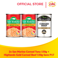 SAN MARINO Corned Tuna 150g (2PCS) + HIGHLANDS Gold Corned Beef 150g (1PC)