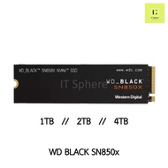 [1TB 2TB 4TB] SSD M.2 WD BLACK SN850x 1TB 2TB 4TB NVMe GEN 4 WDS100T2X0E WDS200T2X0E WDS400T2X0E เอสเอสดี SN850 เอ็มดอททู 850x