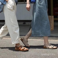 Sandal Birkenstock untuk Wanita Sandal Pantai Bertapak Tebal Baru Selipar Gabus Kasut Birkenstock Sa