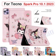 For Tecno Spark Pro 10.1 2023 PU Leather Adjustable Bracket Shockproof Tablet Case