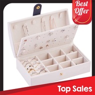 Jewelry Box Necklace Earring Ring Storage Organizer Leather Jewel Case for Girls Women (Standard)