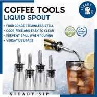 Steady Sip Liquor Pourer Flow Wine Bottle Pour Spout Stopper Stainless Steel Cap Stopper DIspenser S