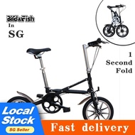 1 second fold Shimano gear bicycle 14 inch 7 speed Foldable  Adult Outdoor city road folding bike