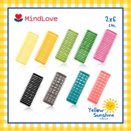MindLove โรลม้วนผมสไตล์เกาหลีขนาดปกติ แกน 2x6 cm. 8 ชิ้น โรลยกโคนผม โรลม้วนผม โรลพลาสติก โรลแกนเล็ก 