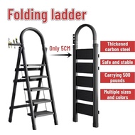 DAXINSI Foldable Ladder Step 2 3 4 5 Step Ladder 150kg Bearing Slim Ladder Small Step Ladder