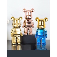 Bearbrick 28cm Bearbrick Bear Statue Model Mirror-Coated Ceramic Material, Decorated With Shelves, Making Too Gifted