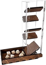 C4Labs Dice Tower & Tray for Dice Games (Walnut)