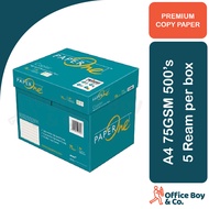 PaperOne A4 Copier Paper 75gsm 500 Sheets (1 Carton box 5 Ream ) A4 Paper /Paper One Kertas A4 / Cop