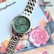 [ORIGINAL] Balmer Sapphire 9190L SS-7 Multifunction Green dial Women Casual Fashion Quartz Watch