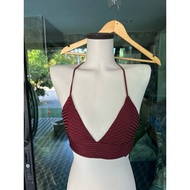 c1 Maroon Spaghetti Strap Top Neck Eur 36 us6 B70