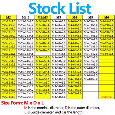 200PCS Insert Nuts Embed Parts Female Thread Brass Knurled Heat Set Inserts Nut Pressed Fit into Hol